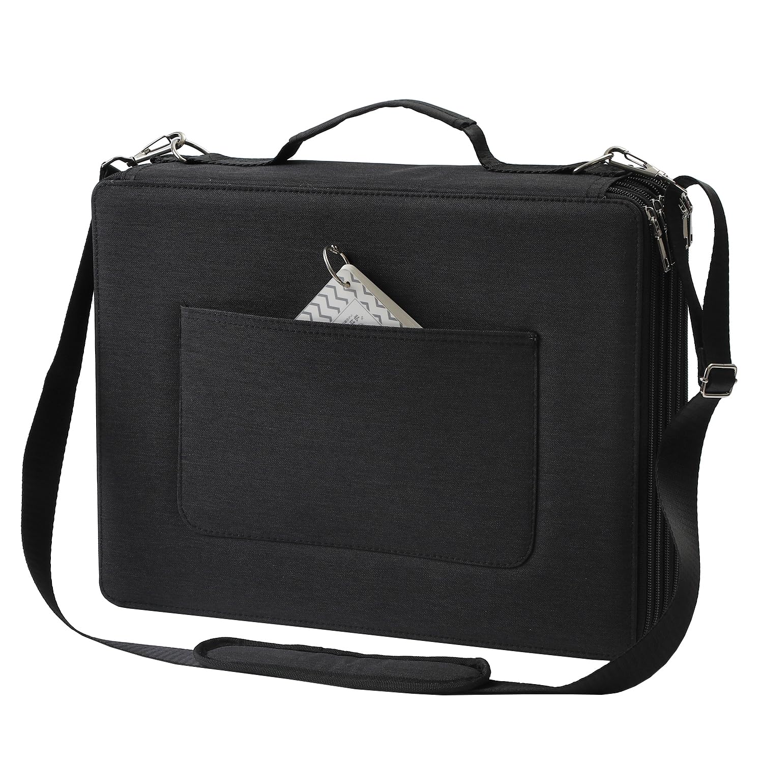 600-Slot Colored Pencil Case, 5-Layer Zipper with Shoulder strap and Handle — image 1