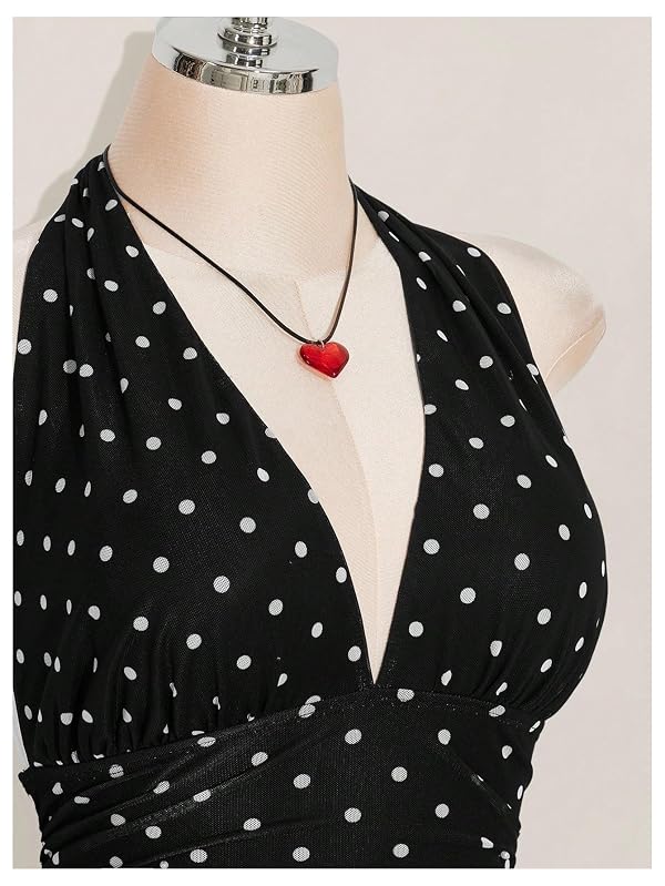 SHENHE Women's Plus Size Halter Mesh Dress Y2K Animal Print Club Mini Dress by SHENHE - Used condition - Image 3