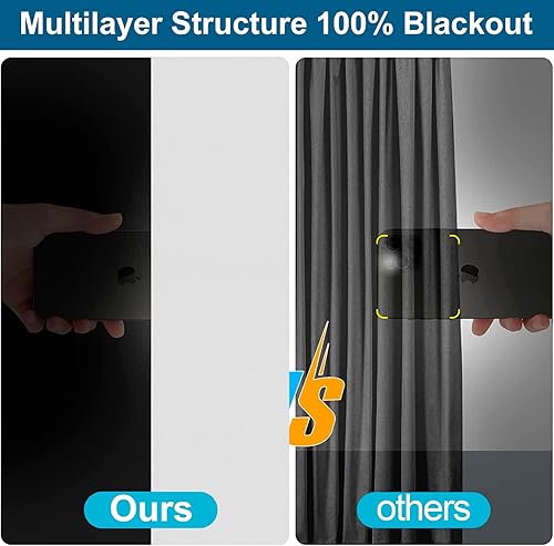 Miniatura 4 de Cortinas opacas blancas para dormitorio, persianas portátiles de bricolaje, sin taladro, persianas opacas con calcomanías y pestañas para guardería,