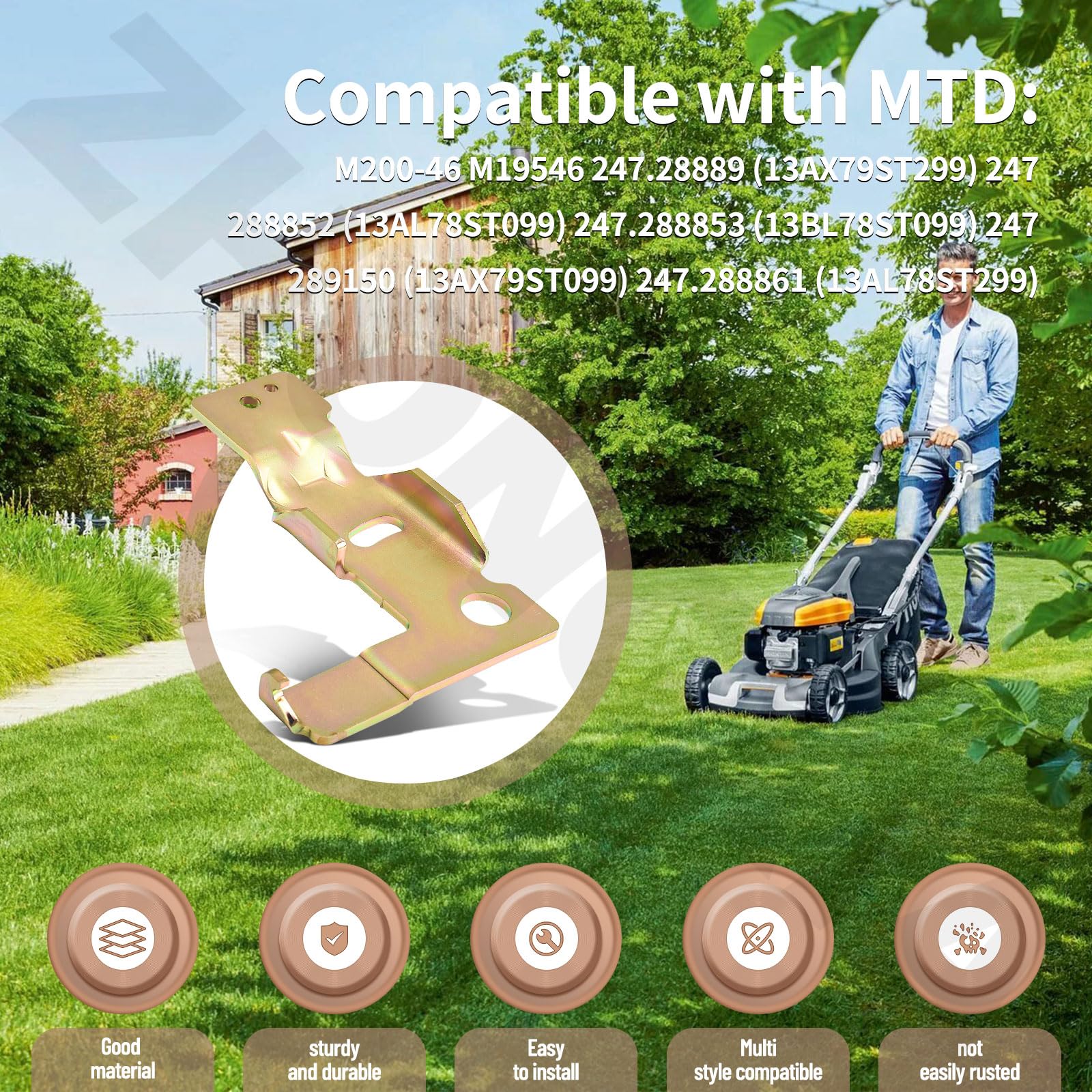 783-07234 - Rueda tensora de 46 pies a la izquierda compatible con Crafstman MTD 247.288852 247.288861 13AO785T058