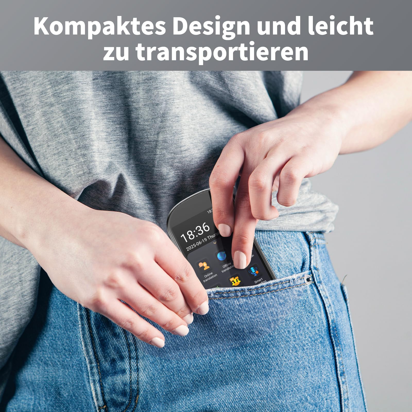 Traduttore Vocale,Dispositivo di Traduzione con Traduzione Vocale,Traduttore in Tempo Reale 150 lingue e Accenti con Supporto WiFi/Offline/Foto per Viaggi,Apprendimento e Affari,Nero