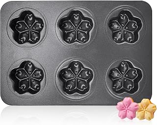 Carbon Steel Mini Sakura Cake Pan, Nonstick Cherry Blossom Mold for Baking, PFOA-Free Flower Shaped Bakeware, Ideal for Muffins, Brownies, Cakes