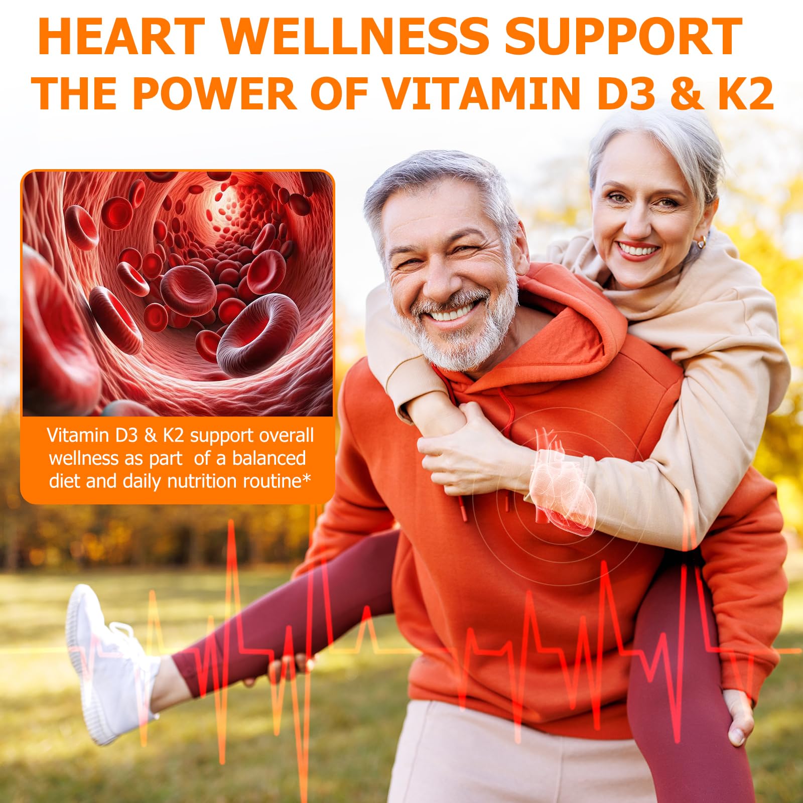 Vitamin D3 K2 with Coconut Oil - Vegan Vitamin D3 10000iu & Mk7 Vitamin K2 200mcg for Bone & Immune Support - Non-GMO, Soy Free - 120 Softgels