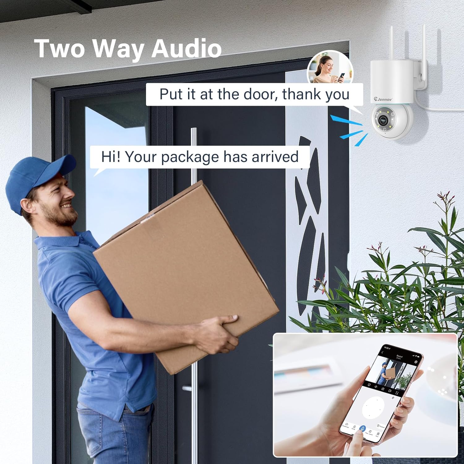 Screenshot of the EseeCloud app showing 24/7 recording timeline and options for cloud and local storage