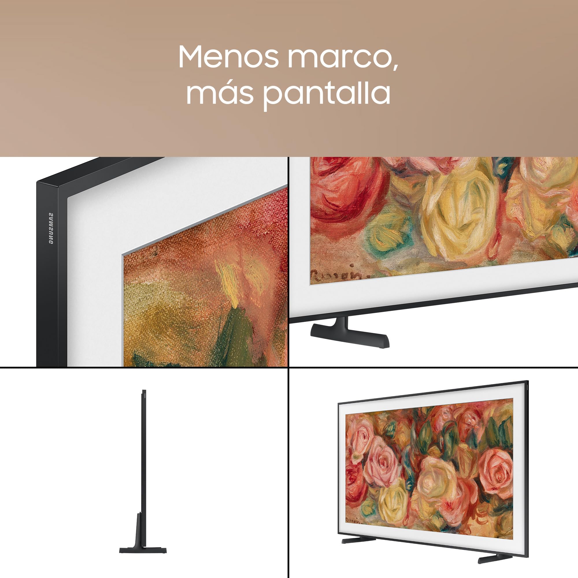 Samsung TV The Frame 4K 2024 43LS03D Smart TV de 43" con Galería de Arte con Display Mate, Marcos Intercambiables, 100% Volumen de Color con Quantum Dot y One Connect y Cable Casi Invisible