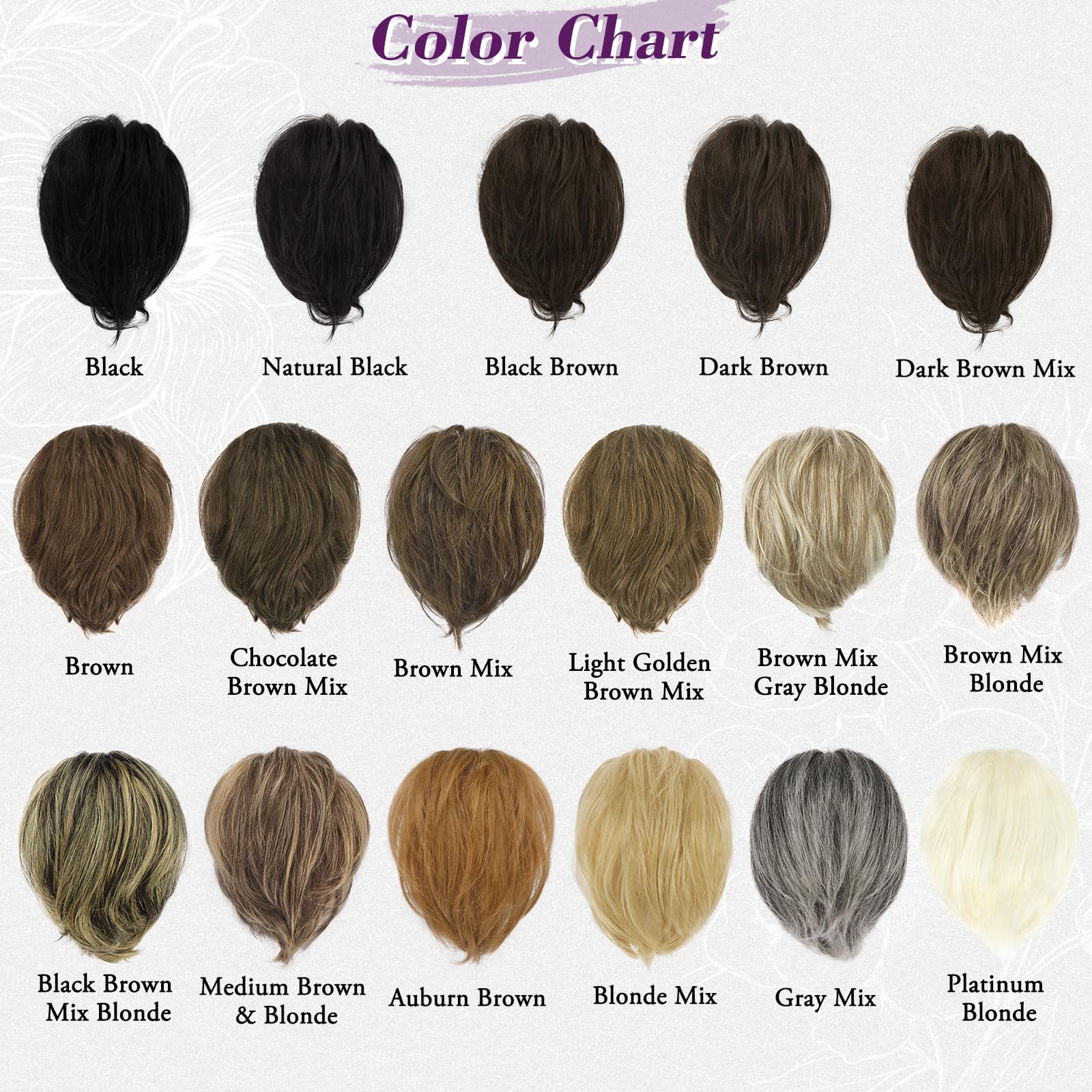 BARSDAR Claw Clip Kurze Echthaar Pferdeschwanz Extension, 20 cm DIY Styles Echt Echthaar Messy Dutt Haarteile für Frauen Biegsam Metall Dicke Kurze Natürliche Pferdeschwanz,Braun Mix Grau Blond