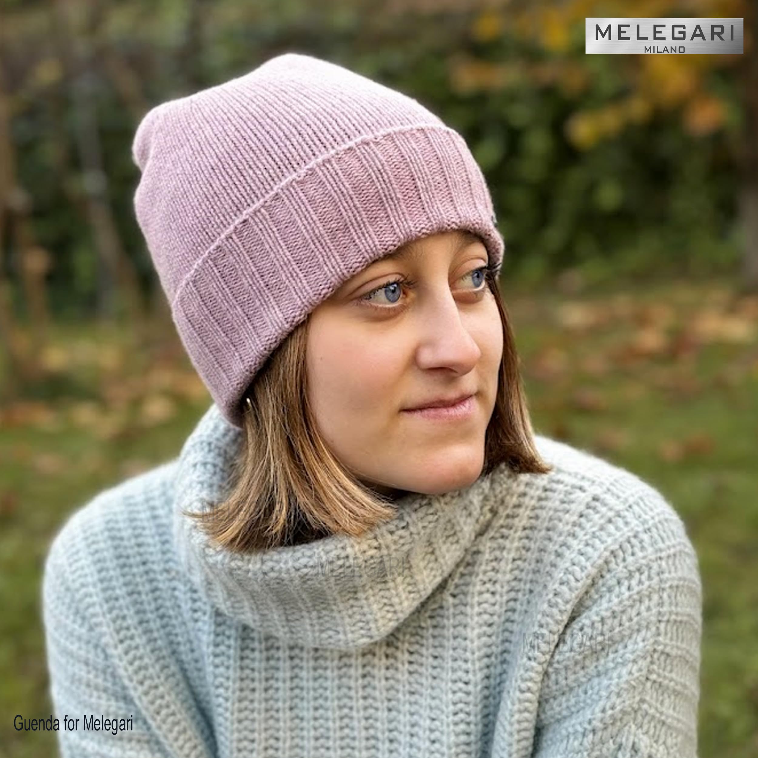 Melegari Berretto Cuffia Beanie Treviso | 100% Cashmere | Made in Italy | Unisex