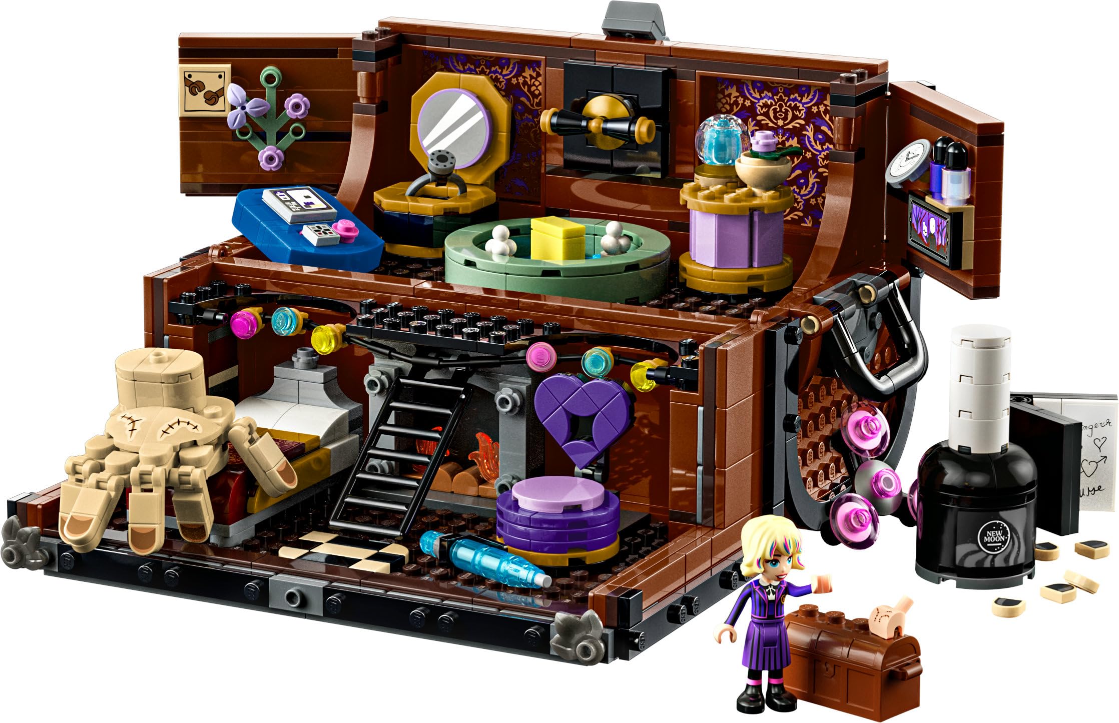LEGO Wednesday Appartamento di Mano - Giocattolo da Esposizione con Mini Bambolina di Enid, Figura di Mano e Accessori - Regalo per Bambine e Bambini Fan della Serie TV da 10 Anni in su - 76785