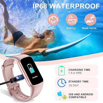 Fitness Tracker with 24/7 Heart Rate Blood Oxygen Sleep Monitor, 1.47'' HD Screen Activity Trackers, 123 Sports Modes Smart Watch, Step Counter Calories Pedometer for Women Men