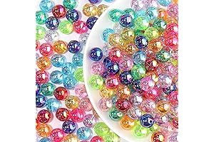 LadayPoa 200-Piece 10mm Random Mixed Color Bubble Beads: Exceptional Crafting Versatility