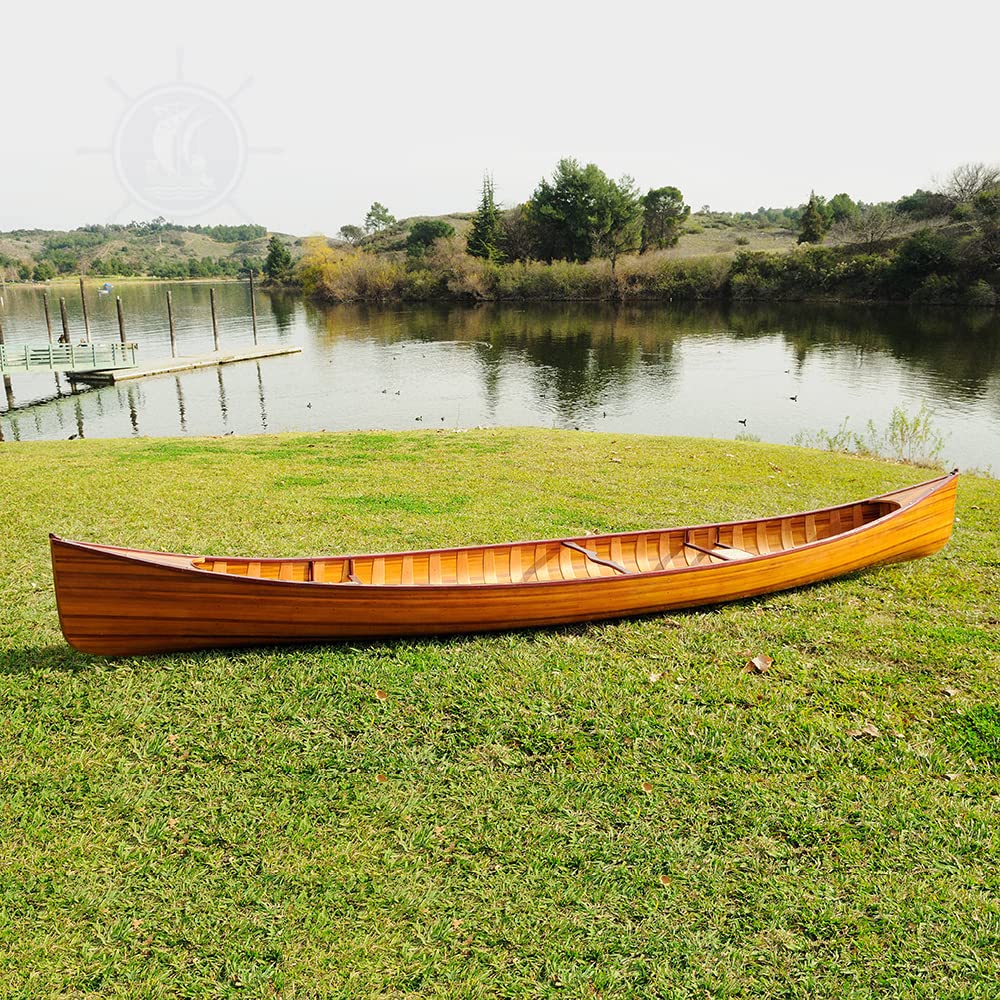 Old Modern Handicrafts Real Canoe with Ribs 16-Feet