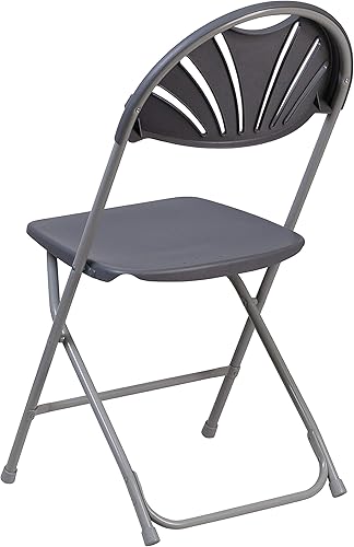 Miniatura 61 de Flash Furniture HERCULES Series - Silla plegable con respaldo de plástico de carbón de 650 libras, 8 unidades Carbón vegetal,Negro
