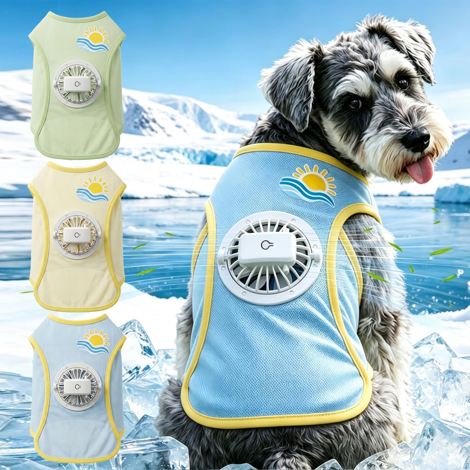 Dog Cooling Vest with 3-Speed Fan – Skin-Friendly Pet Cooling Clothes for Small, Medium & Large Breeds, Ideal for Outdoor Walks, Celebrations & Summer Heat Relief