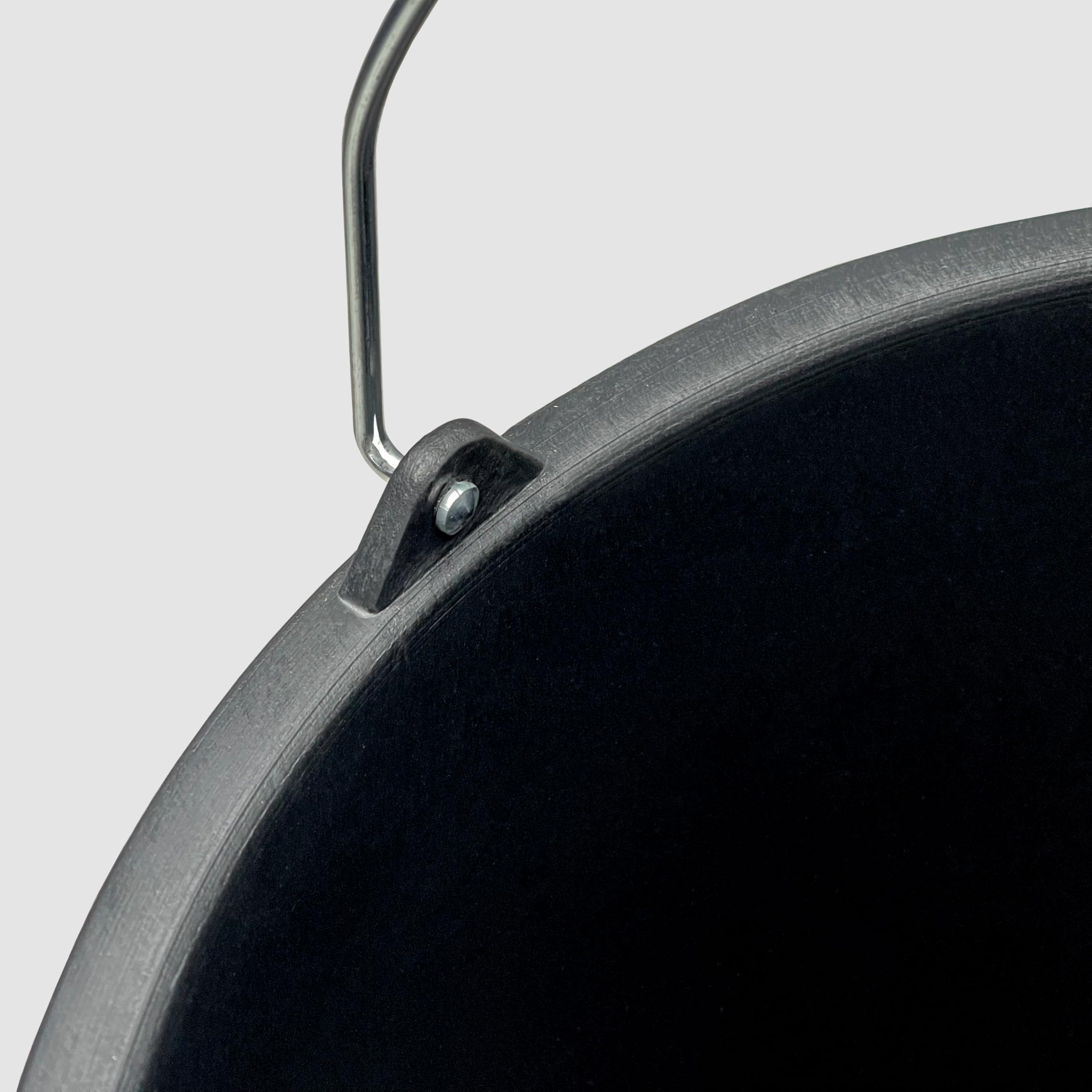TAMS® Secchio da costruzione 5/12/20 l, secchio per malta e cemento, in plastica robusta, stabile per giardino, cantieri e agricoltura (a scelta come confezione da 5, 10 o 20) (20, 20 litri)