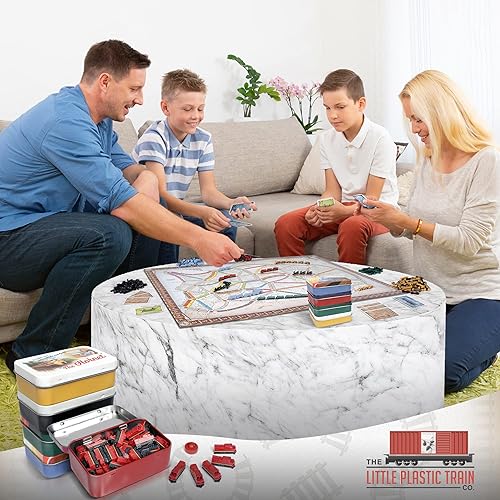 Miniatura 8 de Juego de mesa de lujo de tren | Piezas de jugador para boleto para montar y otros juegos de mesa de tren para adultos, familiares y niños |