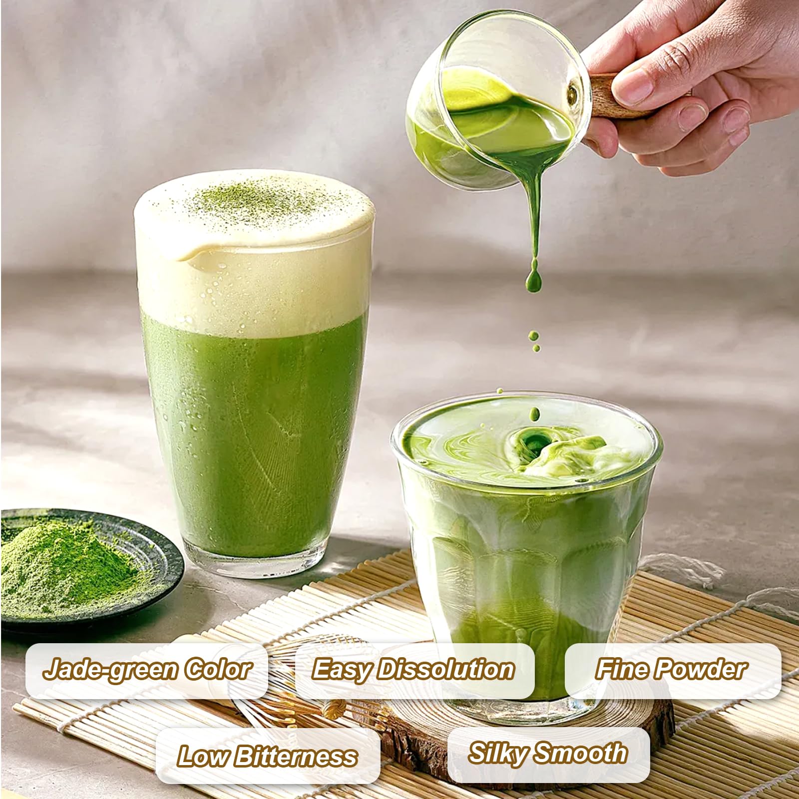 Letstay Matcha Matcha Powder Ceremonial Grade Highland Matcha Tea Organic Matcha Green Tea - Premium 1st Harvest - — view 8