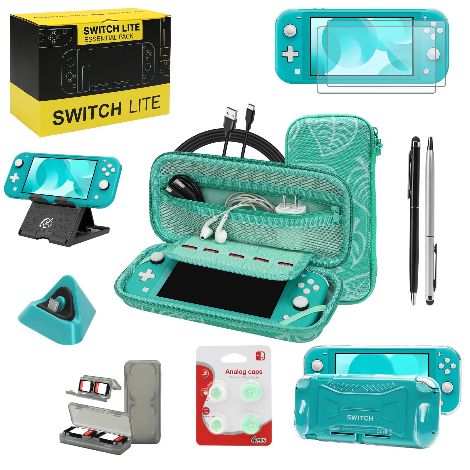 Amazon.com: Switch Lite Case 16-in-1 Accessories Bundle for