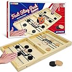 BAKAM Large Super Fast Sling Puck Game, Portable Table Hockey Game for Kids and Adults, Tabletop Slingshot Games Toys for Boys and Girls, Desktop Sport Board Game for Family Game Night Fun