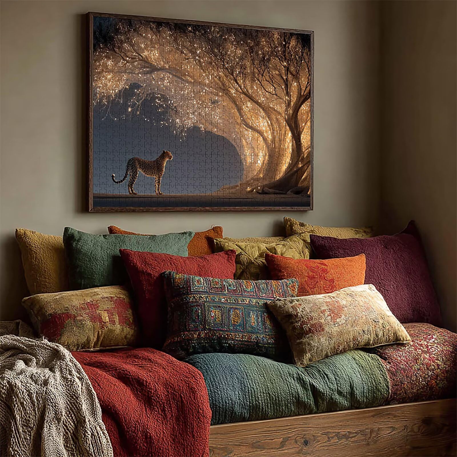 Leopardo Puzzle 6000 Pezzi Adulti, Puzzle Legno con Scatola 179x105cm, DIY Giochi Divertenti per Familiar, Idea Regalo Uomo e Donna, Squisita confezione Regalo, Estate Decorazioni, (Albero) 0-6363