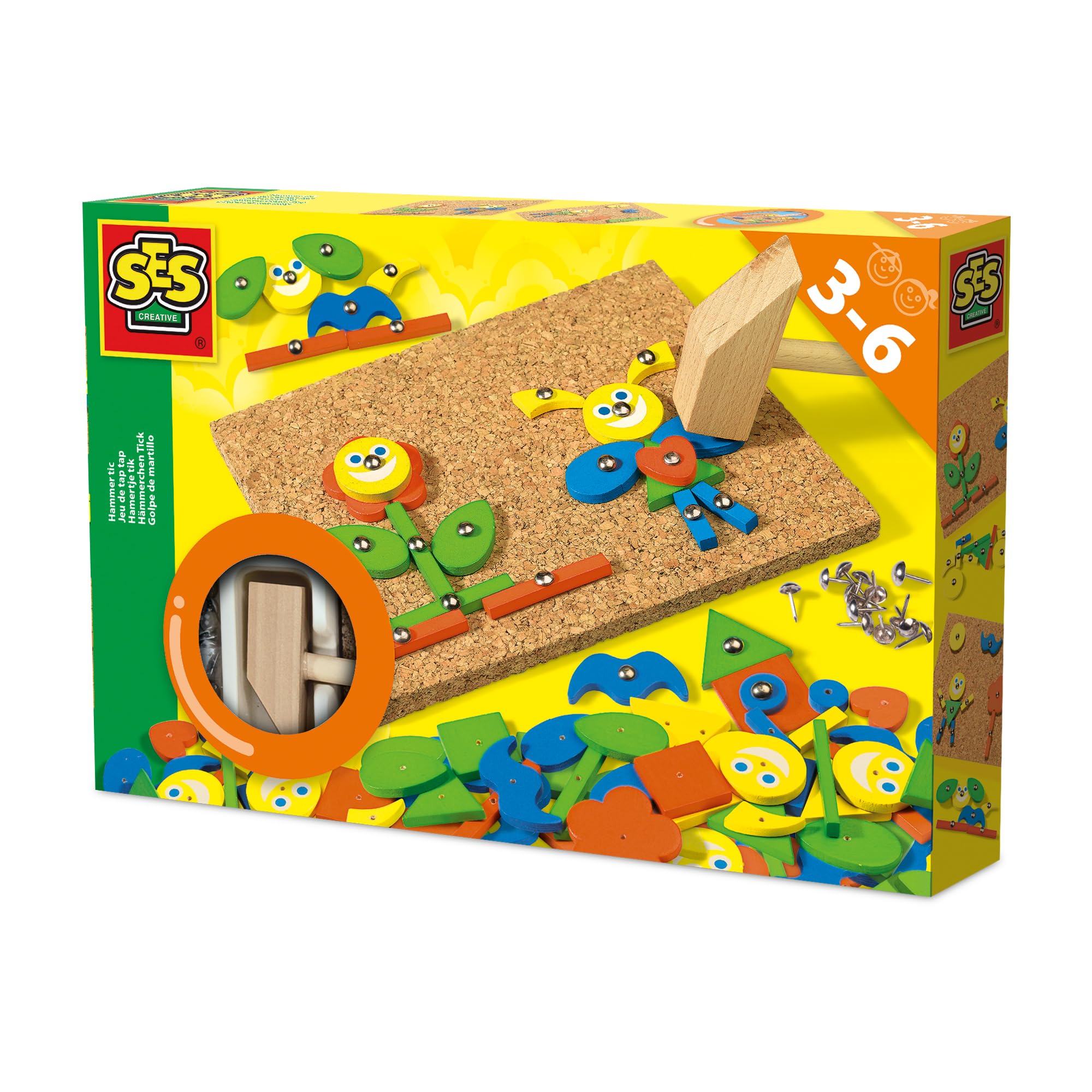 SES Creative Childrens Hammer Tic Hammering DIY Toy Kids Arts Crafts Set Fun