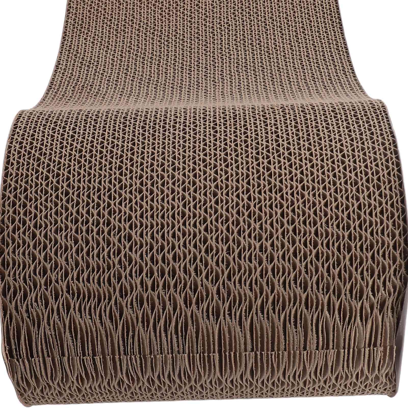 Tnfeeon Tiragraffi per Gatti Lounge, Tiragraffi in Cartone Ondulato con Design Reversibile per Gatti da Interno, Protezione per Mobili Spessa 1,5 Pollici, Forma Ergonomica Offre un Rilassamento