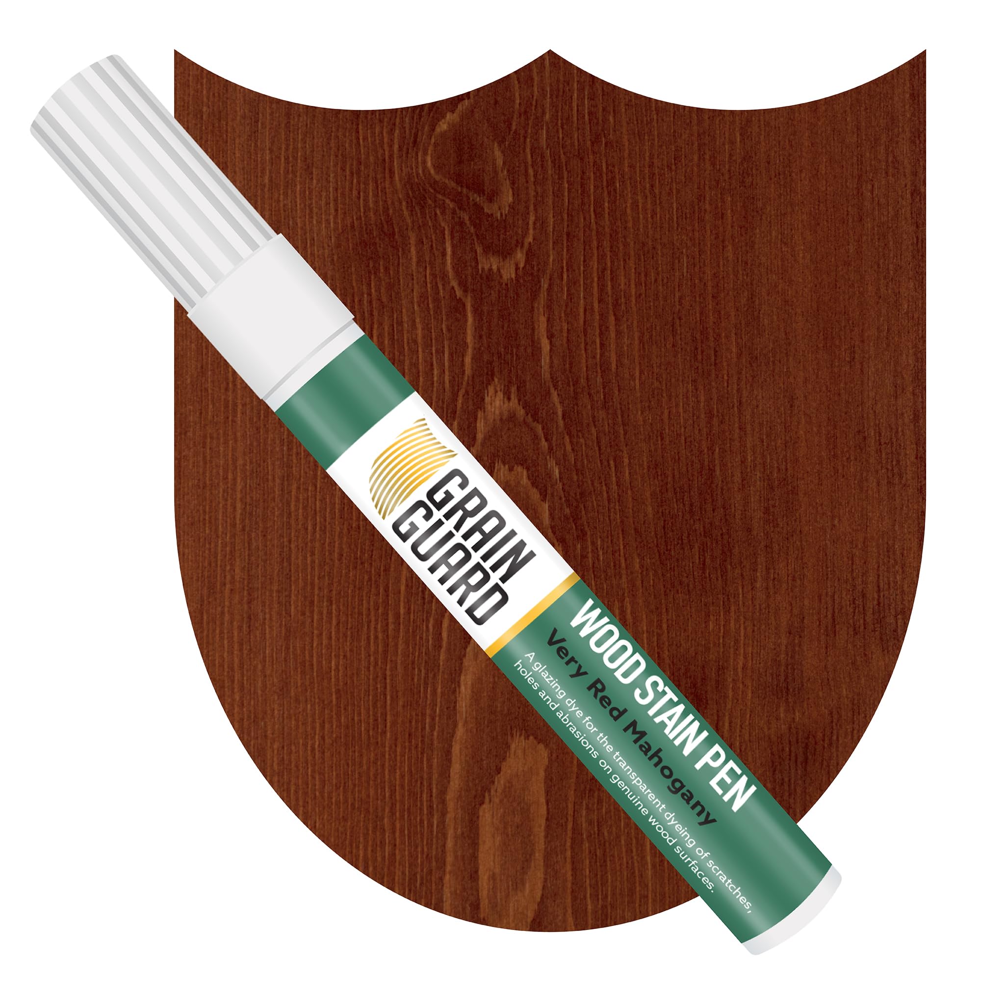 Grain Guard Wood Stain Touch-Up Marker Pens | Very RED Mahogany | for Touching Up & Staining Scratches, Scuffs, Marks & Dents | Wooden Floors, Furniture, Doors, Windows | Fast Drying & Waterproof