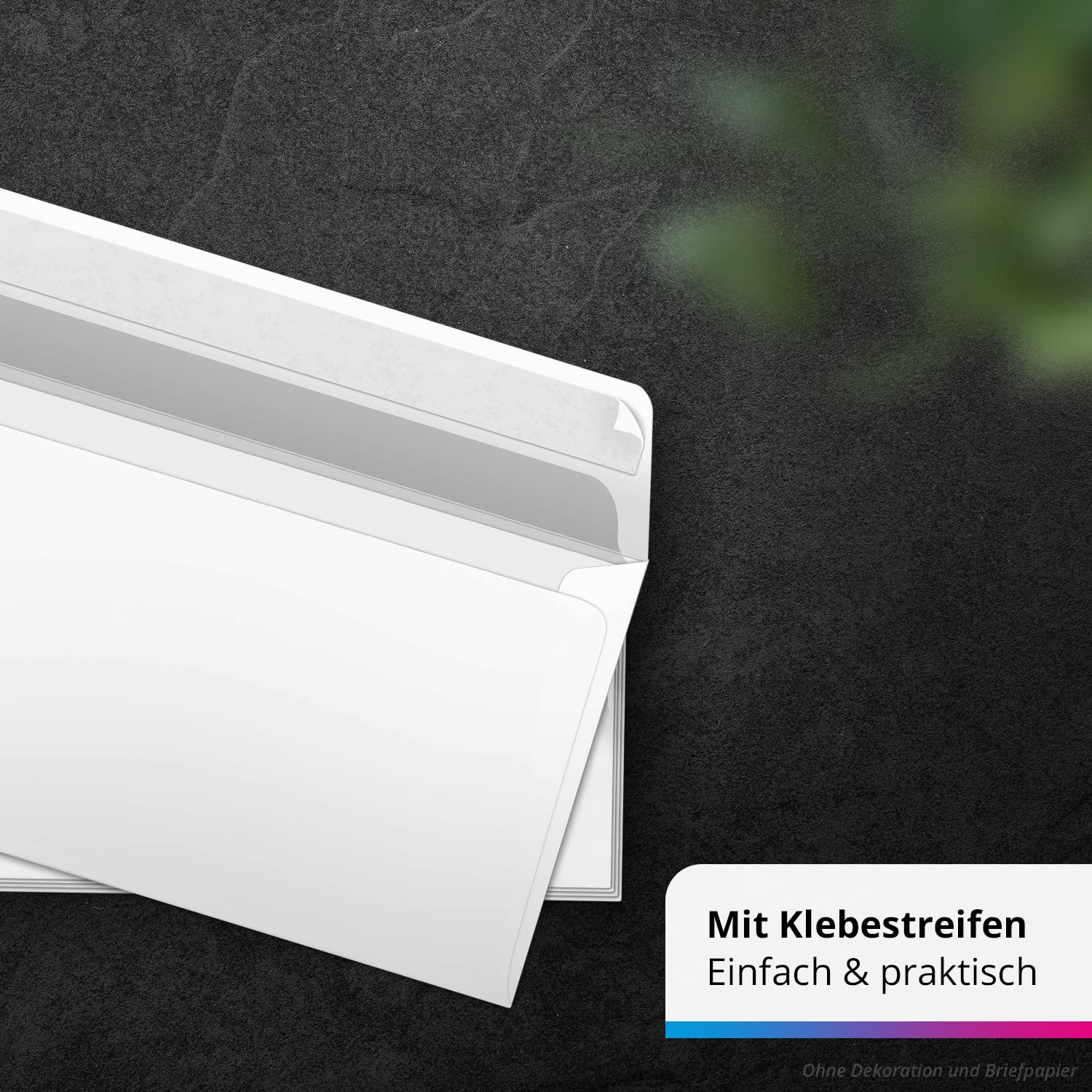 1000 Briefumschläge DIN LANG (220 x 110 mm) gerade Klappe MIT Fenster | selbstklebend, Business weiß, 80 g/qm für Rechnung Geschäftsbriefe Serienbrief