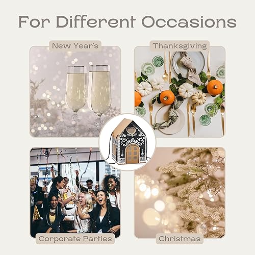 Miniatura 6 de Boxes Craftory Paquete de 5 cajas de regalo con forma de casa (7.87 x 7.87 x 7.08 pulgadas), cajas de mansión ideales para cajas de regalo de