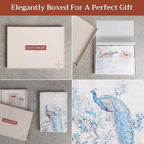 Miniatura 6 de Maison d' Hermine Mantel cuadrado de alta calidad, 100% algodón peinado, 70 x 70 pulgadas, mantel reutilizable decorativo para comedor, granja,