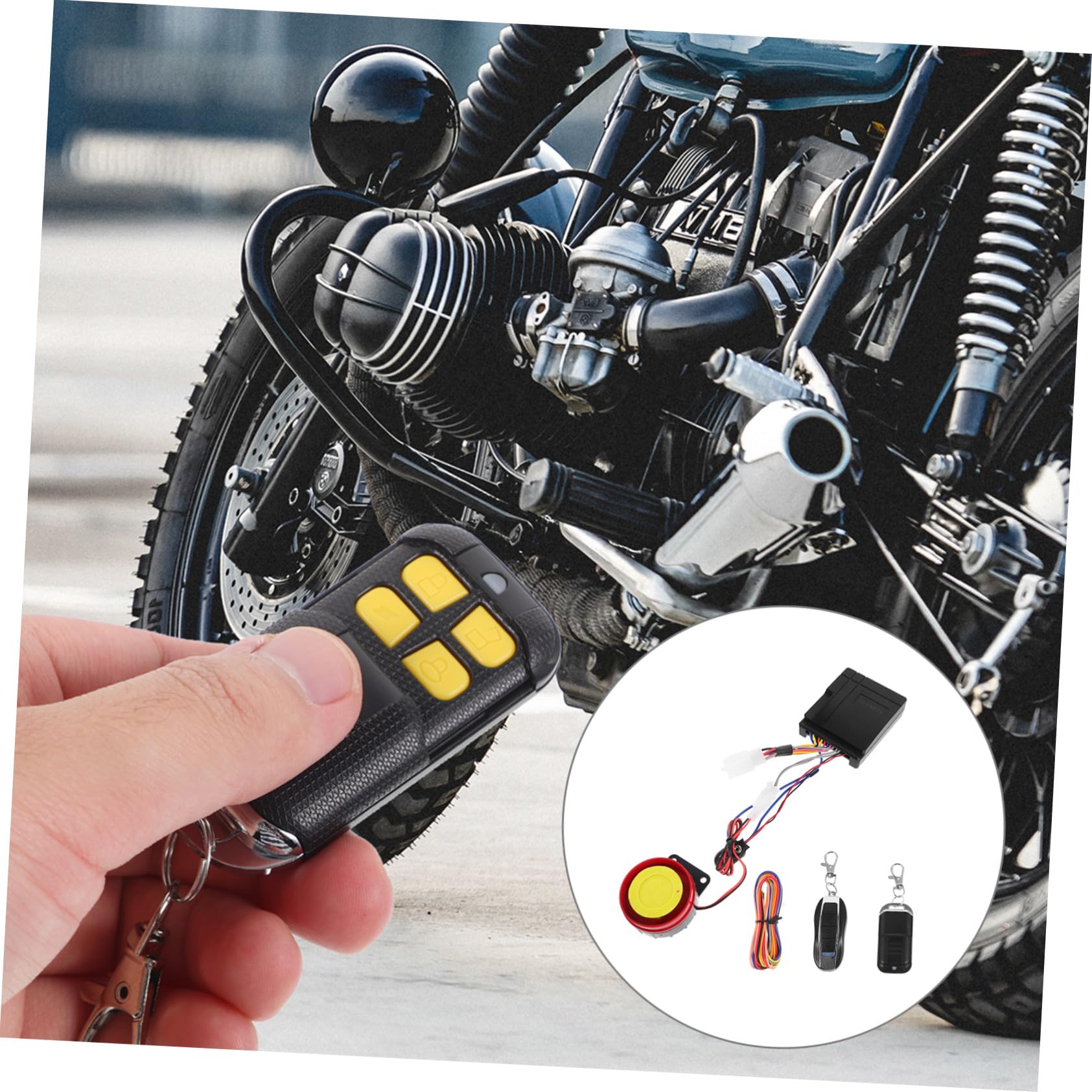 Allarme Antifurto per Moto con Avviamento Remoto, Blocco a Distanza e Rilevamento Vibrazione, Telecomando Incluso per Proteggere la Moto