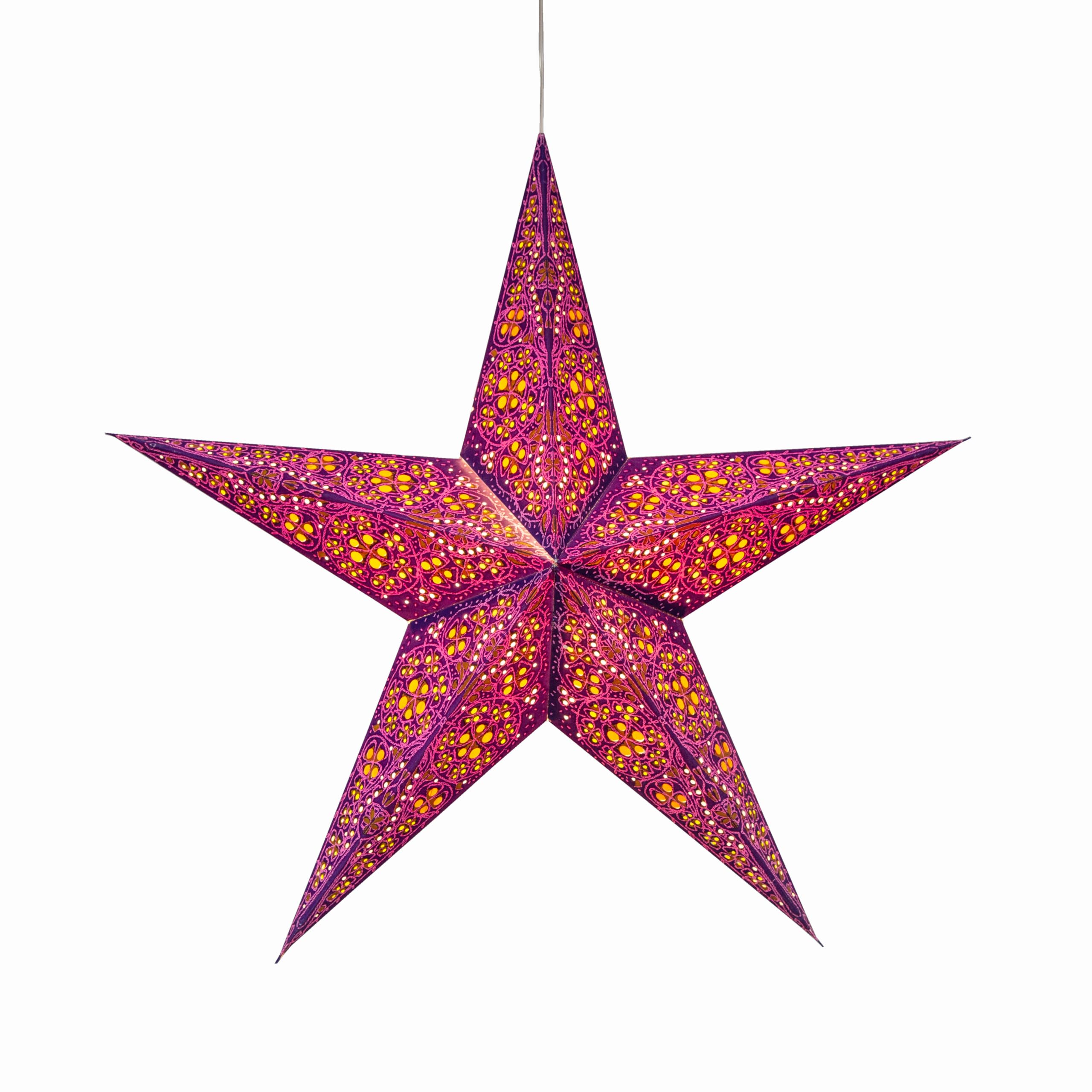 Artschatz Cathedral Paper Lantern Star Light - 5 Point Ø 24 inch