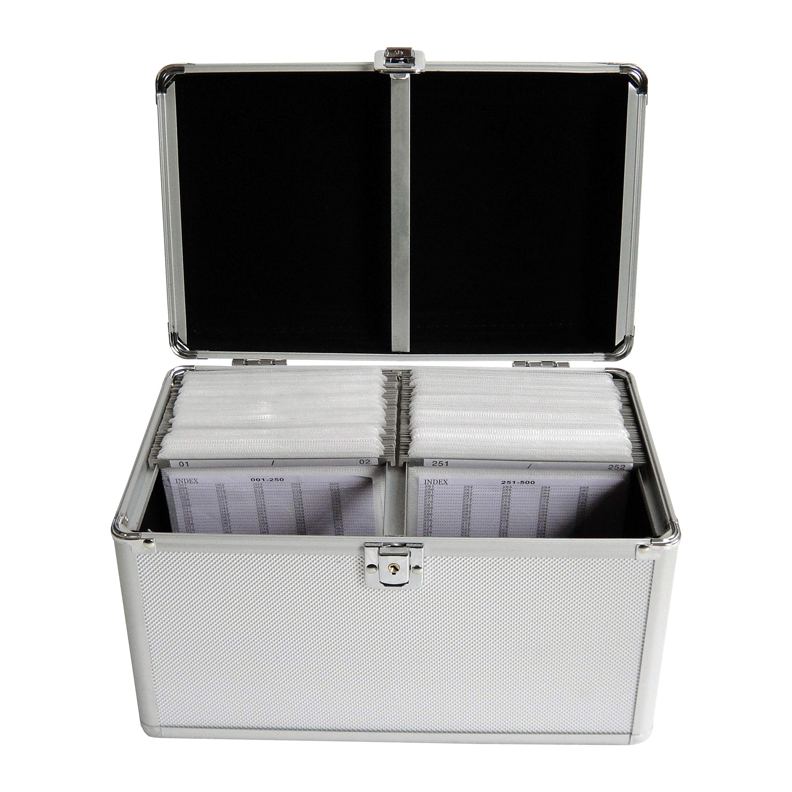 MediaRange CD maleta 200 CDs/DVDs/Blu-rays aluminio plata 1 St. (B x H x T) 301 x 180 x 190mm BOX7