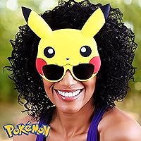 Vista 11 de Sun-Staches Pokémon Pikachu - Lentes de sol oficiales de Lil para niños, accesorio para disfraz con lentes UV400, máscara amarilla Pikachu