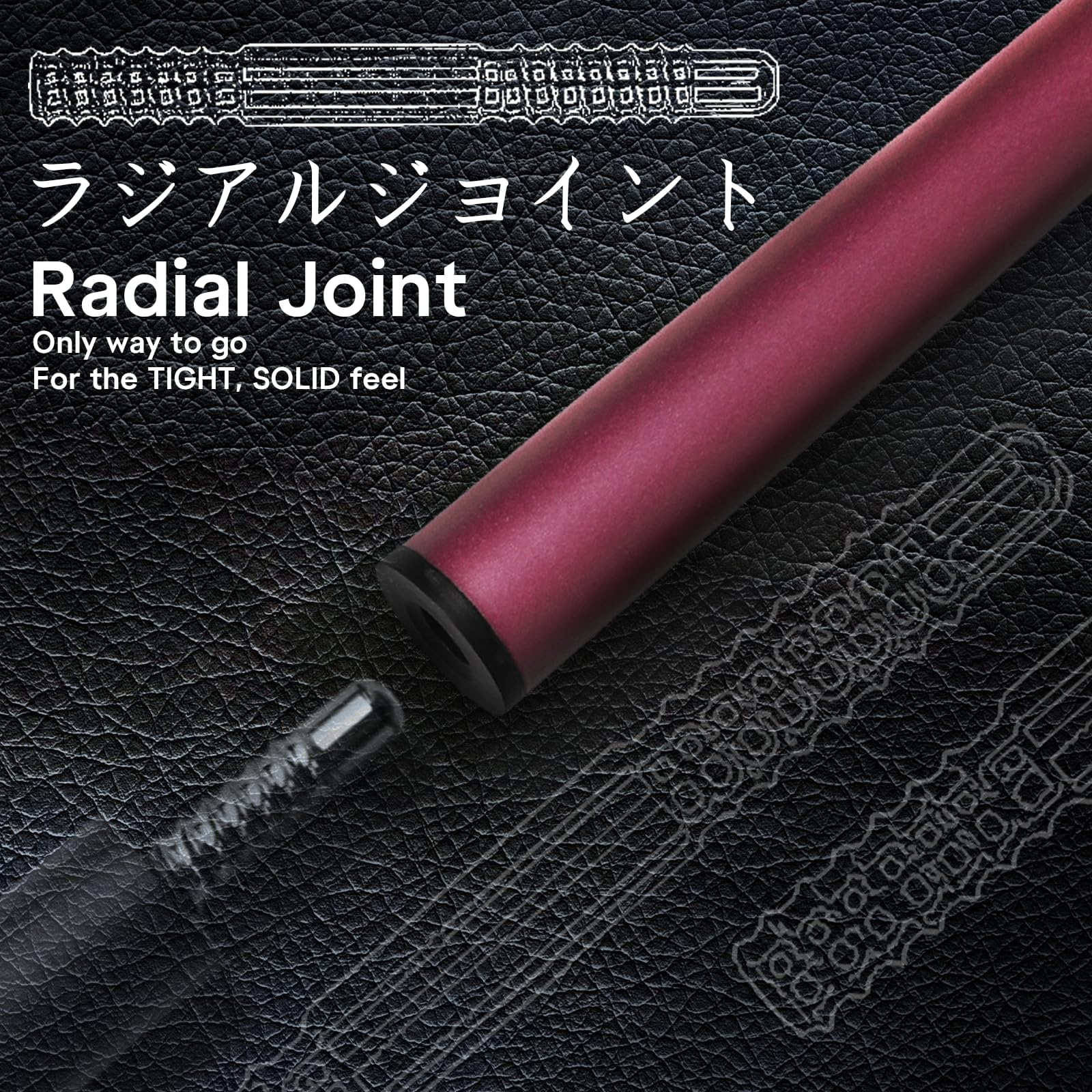 T700カーボンファイバー ビリヤードキューシャフト 737mm 29インチ 11.8mm 12.5mm 豚皮タップ 低偏向 ステンレス製ラジアルジョイント（8山）ブラック先角・ホワイトパッド 交換用カーボンシャフト（グレー／マゼンタ／パープル／ブルー／グリーン）
