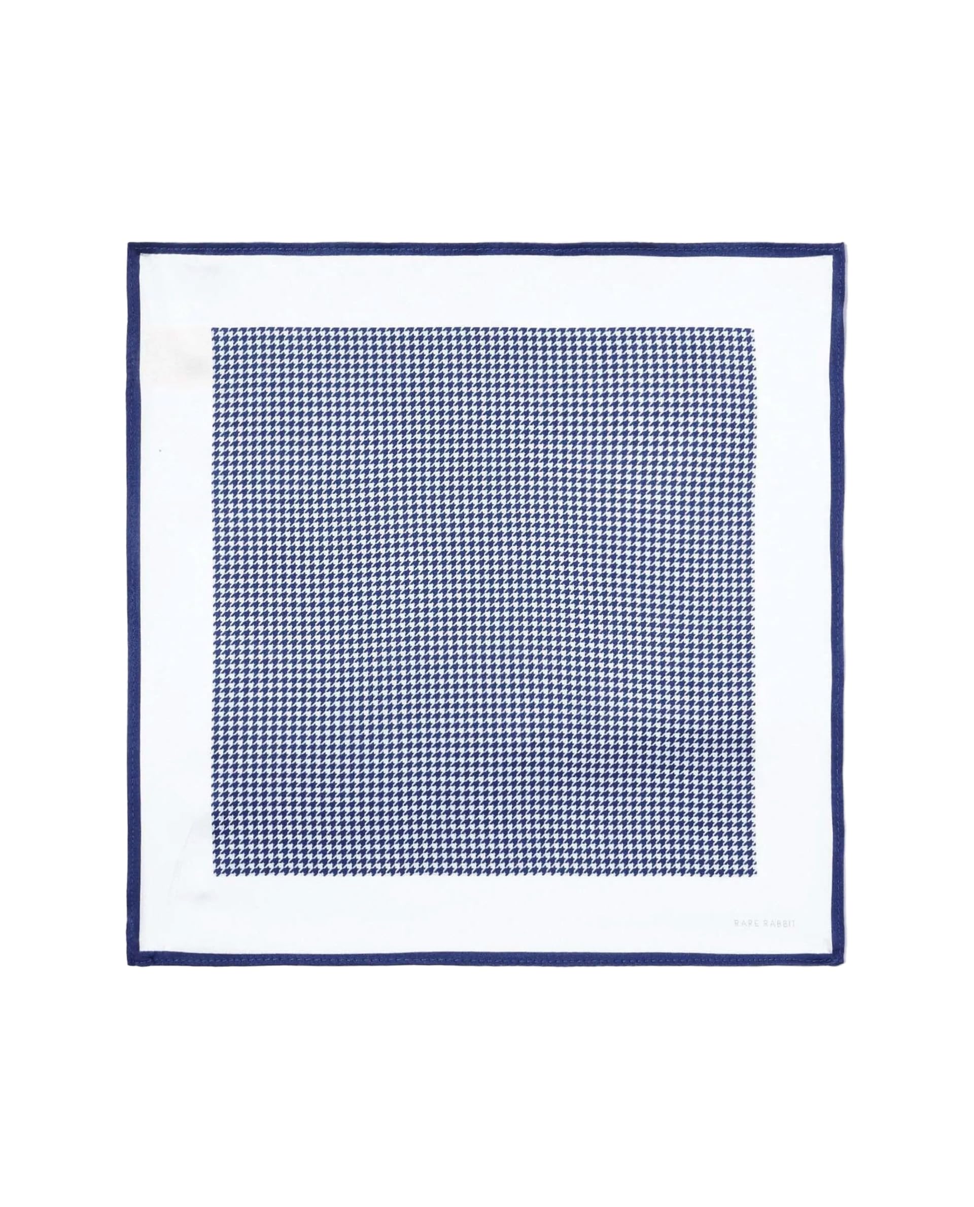 rare rabbit Men's Cann Regular Houndstooth Silk Pocket Square | Orange-picture-52