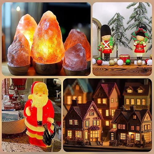 Miniatura 7 de Suraielec Cable de accesorios de 12 pies con 6 bombillas LED kit de luz de molde de soplado de Halloween cable de luz C7 con interruptor para casa