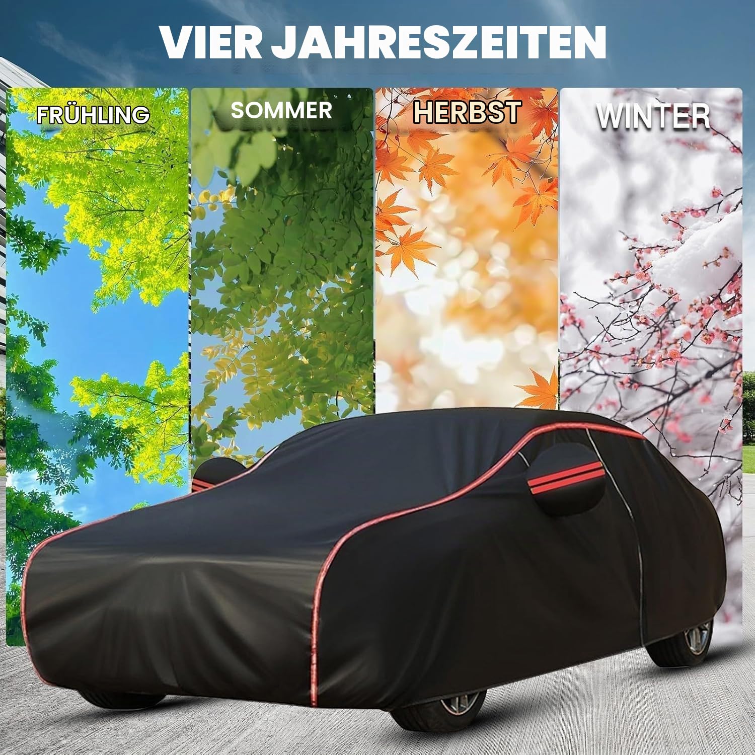 Autoplane für VW Golf 3 Cabrio 1993-2002,Auto Abdeckplane Wasserdicht und atmungsaktiv für alle Jahreszeiten mit seitlichem Reißverschluss