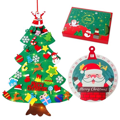 Felt Christmas Tree for Toddlers, 3.2ft My First Christmas Tree+Santa