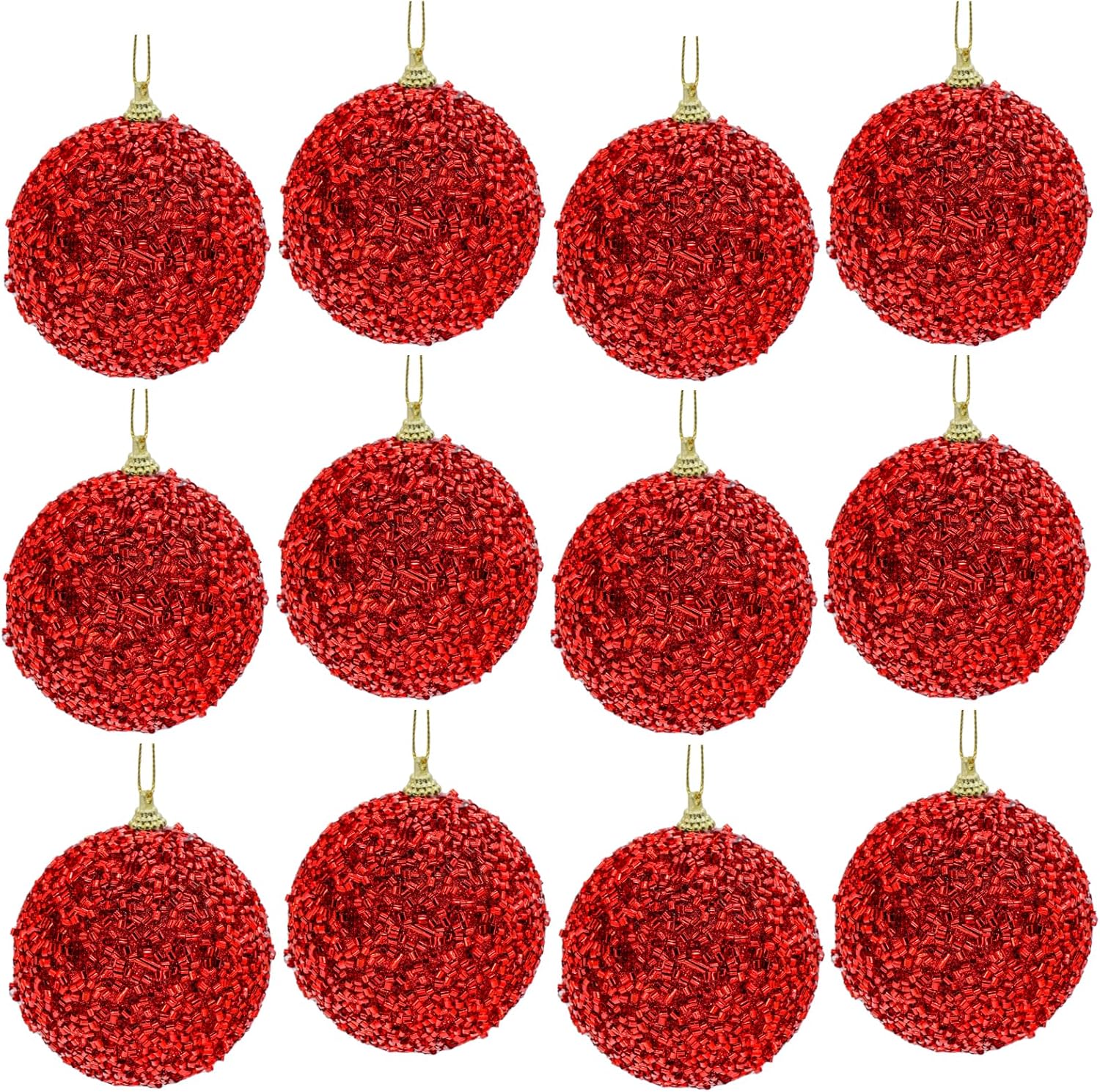 12pcs Christmas Ball Ornaments 3.2"/80mm Shatterproof