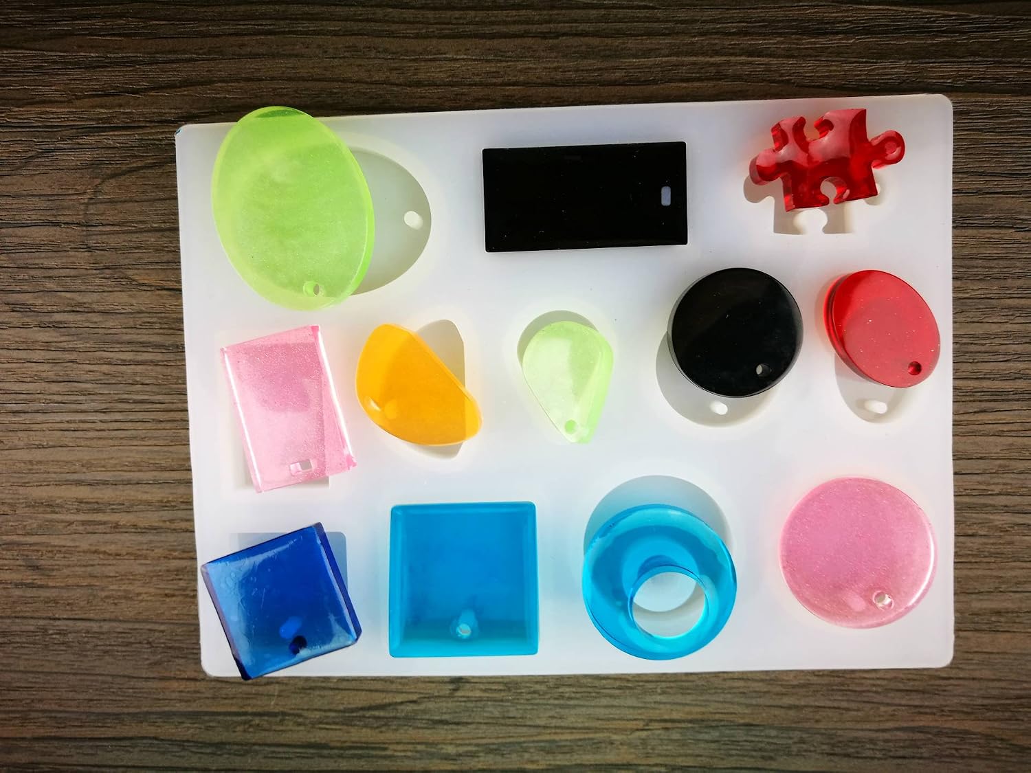 Colored UV Epoxy Resin for Jewelry Making Crafts, No Pigments Needed, One-Part No Need to Mix, 10 Colors, 100ml
