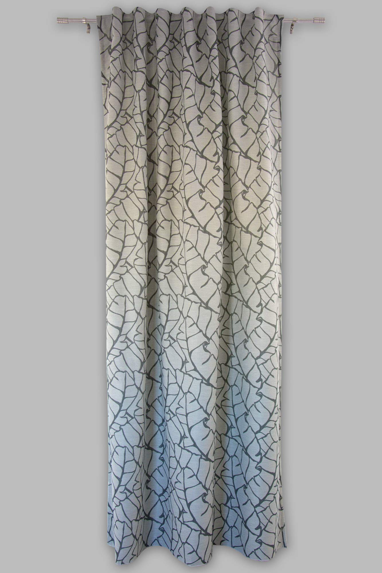 Verdi Jaqcuard Cleo Tab-Top Curtain 140 x 245 cm Grey