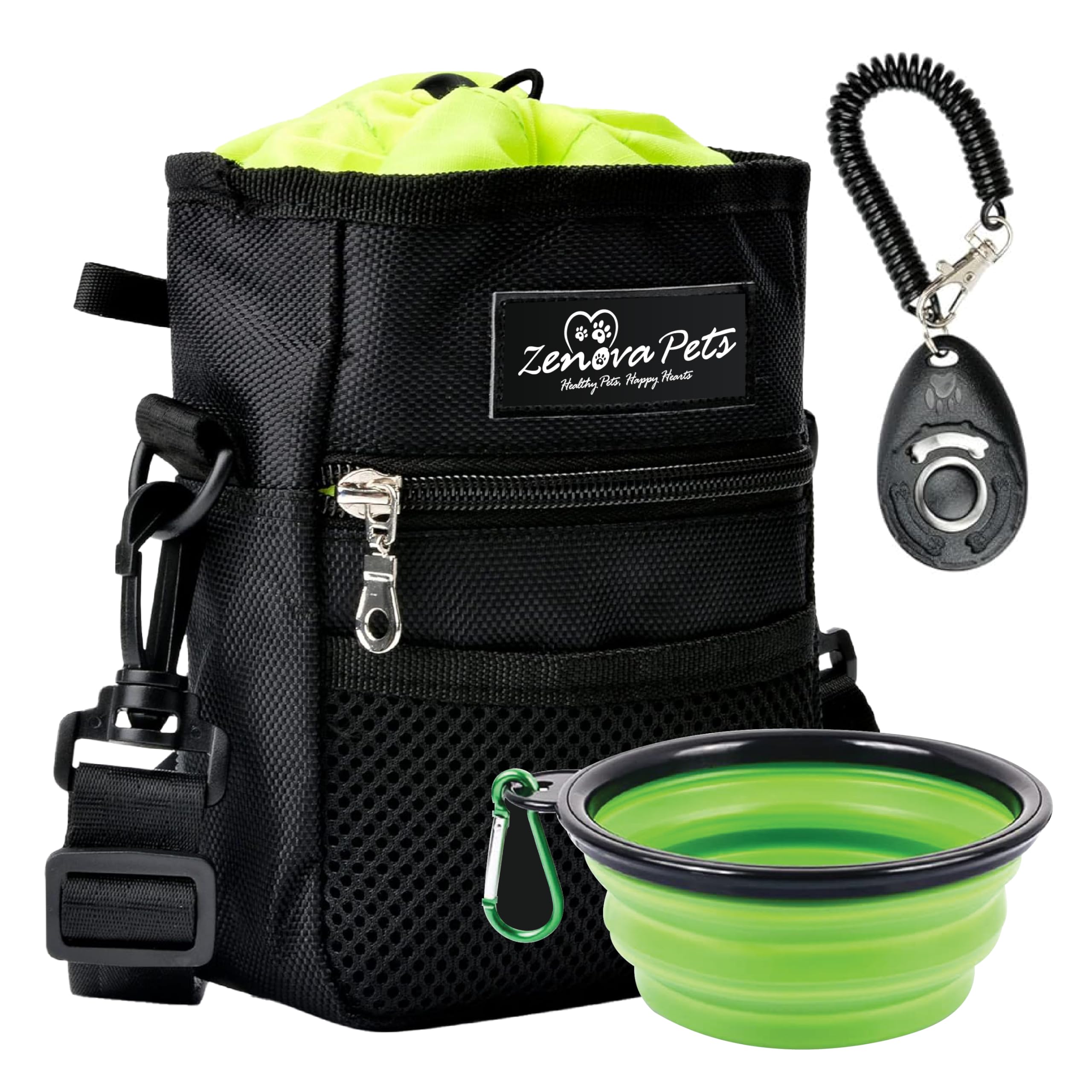 Borsa Addestramento Cani ZENOVA PETS - Con Ciotola, Clicker E Porta Snack | Impermeabile E Pratica - Foto 3