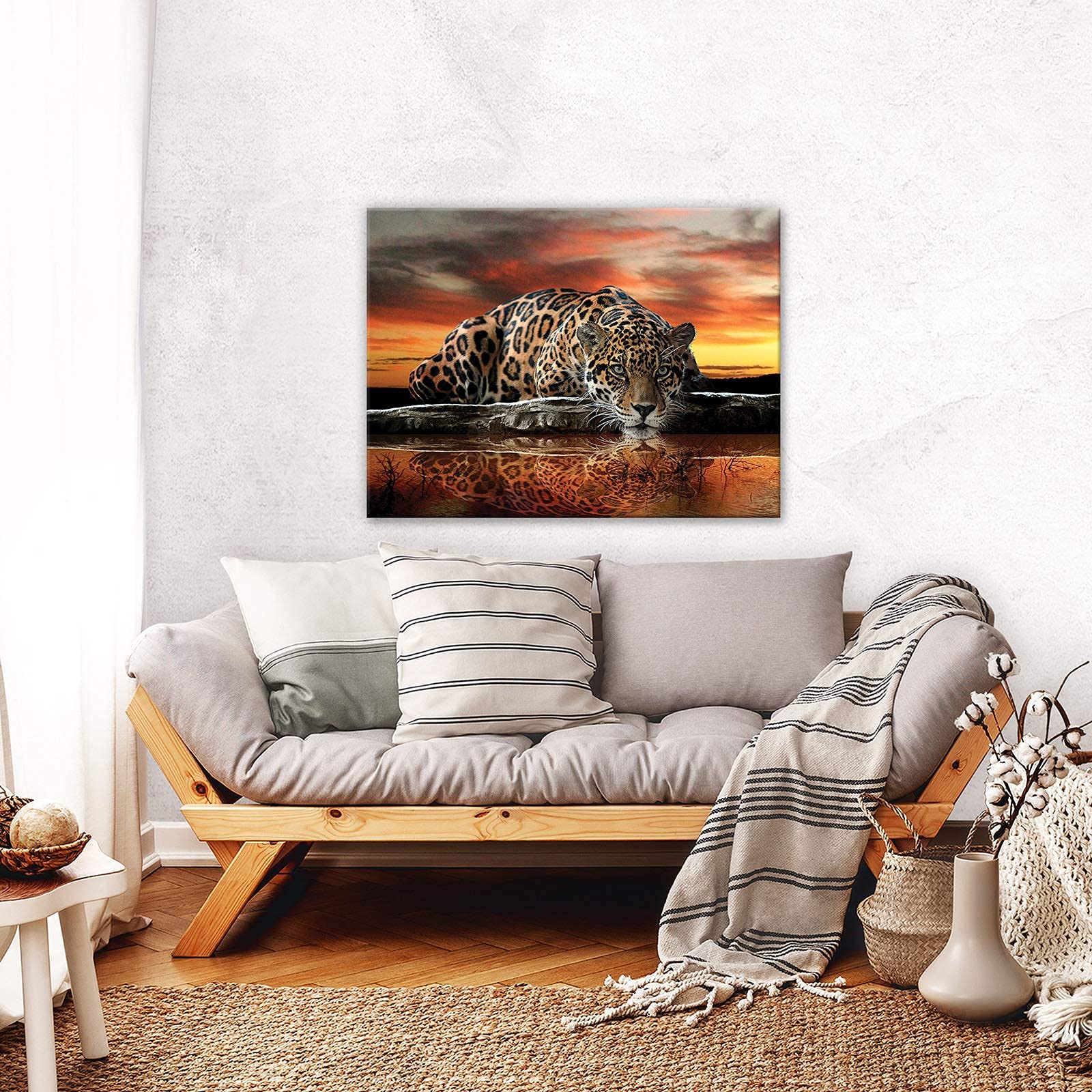 ForWall Cuadro en lienzo Tigre Animales 100x75 cm | cuadro en lienzo moderno Canvas grande XXL dormitorio salón cocina recibidor cuadro de pared lámina artística cuadros de