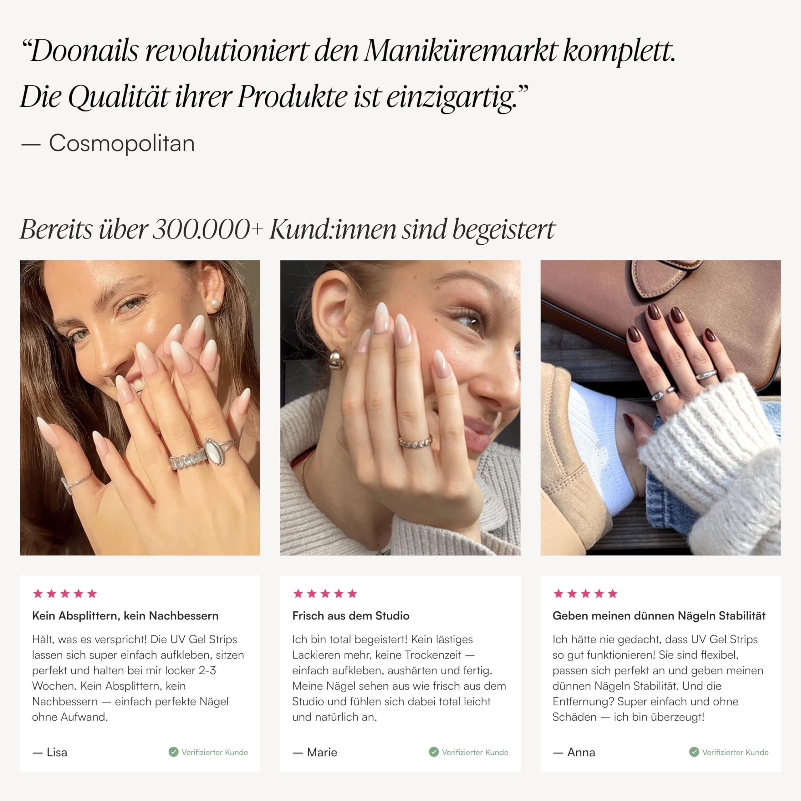 DOONAILS - Feuilles Gel Bubblegum - 20 bandelettes de gel UV en 9 tailles avec extra-longueur - Films ongles autocollants & durcissant aux UV - Autocollants ongles avec jusqu'à 14 jours de tenue