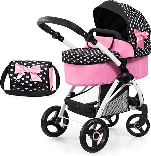 Bayer Design Doll's pram City Max with bag, height-adjustable,convertible