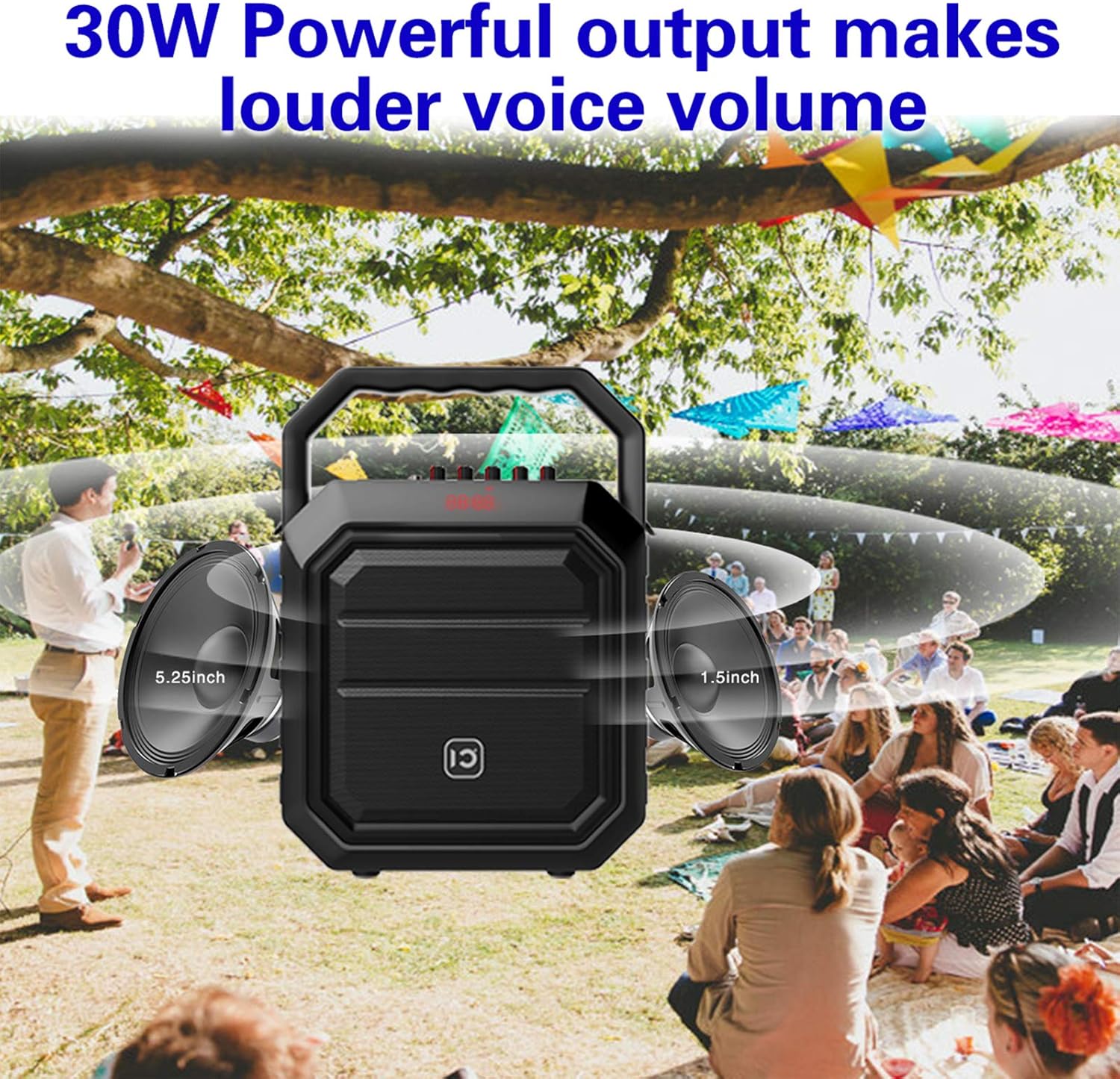 70% Off Discount Portable Voice Amplifier Pa System Wireless Handheld Microphone with Speaker Sound Amplification Megaphone Karaoke Player Amp for Meeting, Presentation, Wedding, BBQ, Outdoor Activities, etc
