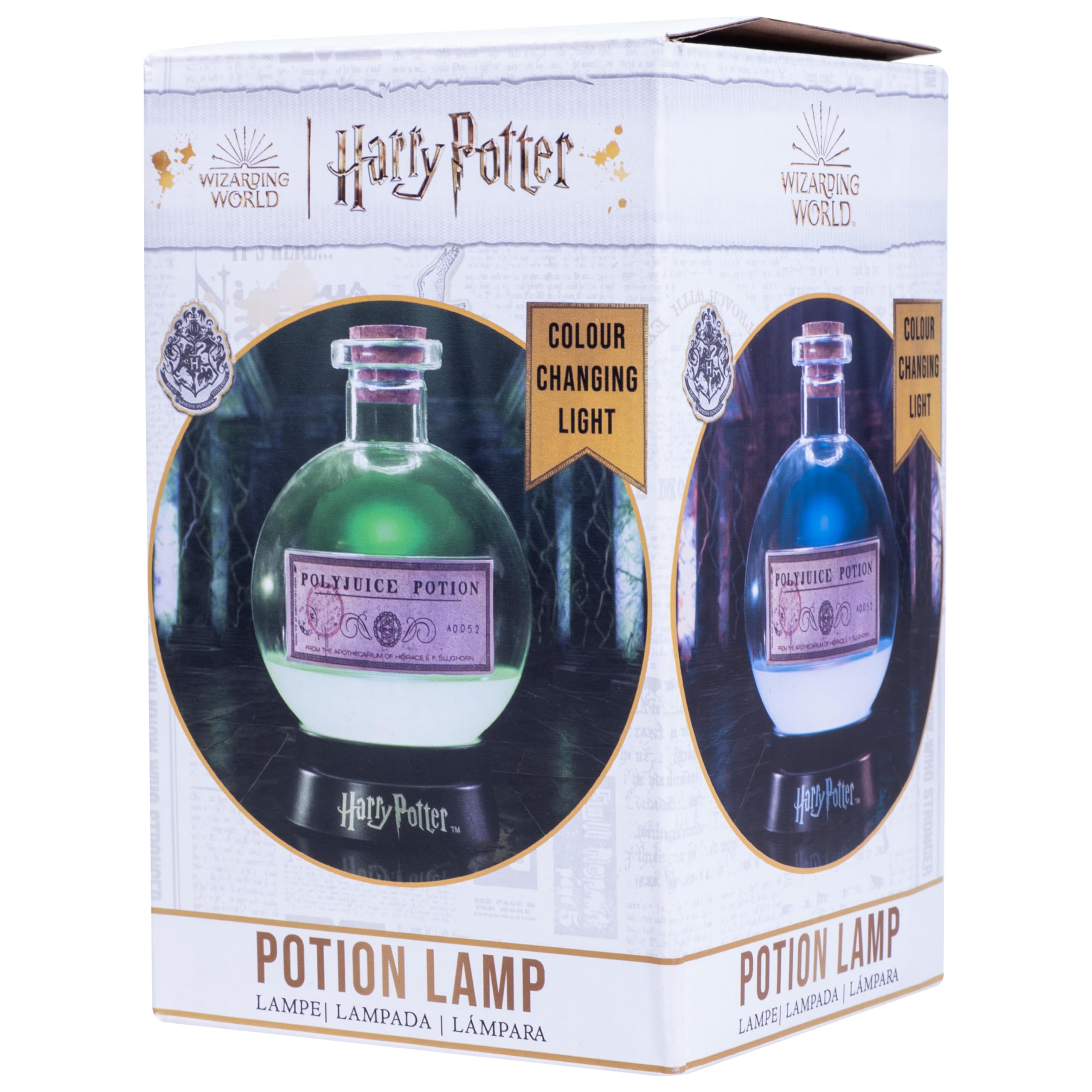 WONDEE Harry Potter Lampada da Tavolo e Luce Notturna Pozione Mágica, Harry Potter Gadget Ufficiale, Harry Potter Regali per Donna, Uomo, Bambino e Bambina, Regalo Decorazione Magica (Lungo)
