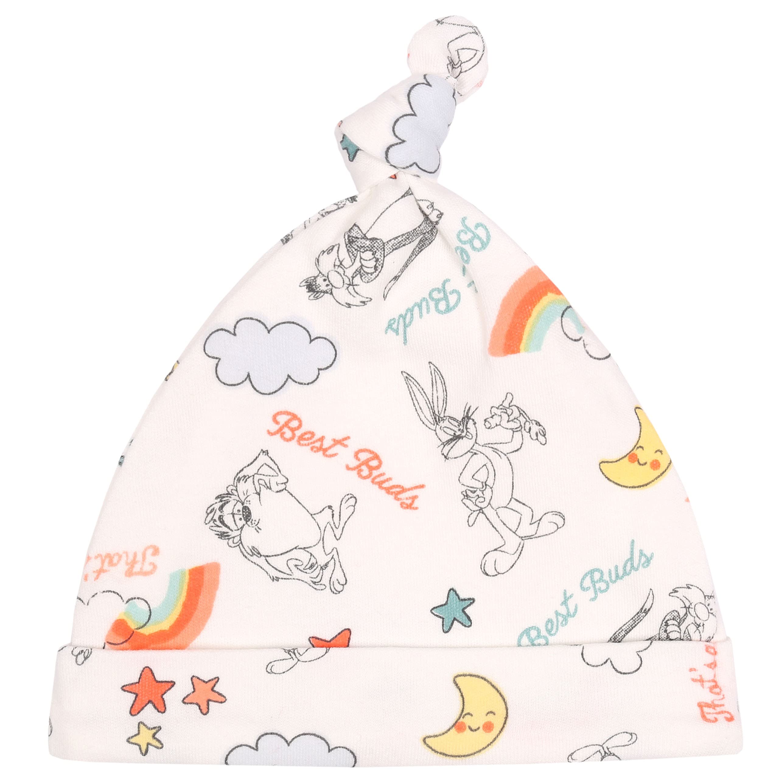 sarcia.eu Ensemble pyjama, bonnet et bavoir de couleurs grise et blanche Bugs Bunny DISNEY OEKO-TEX