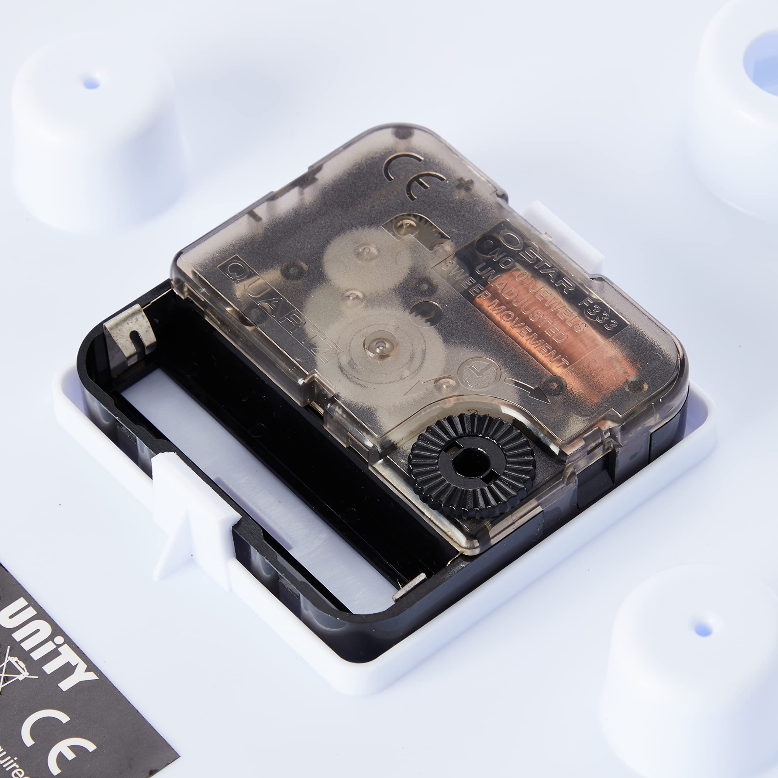 Orologio da parete Unity, Hastings, Silenzioso, Moderno, Bianco, 22 cm