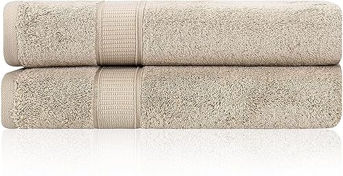 Miniatura 36 de Juego de 2 toallas de baño de lujo de La Hammam para baño, spa, gimnasio, ducha, piscina, dormitorio universitario Toallas de baño turcas